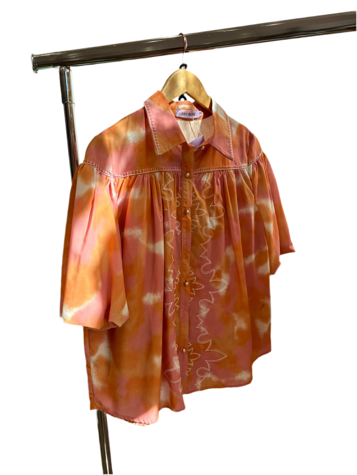 Ensemble coordonné Amanda imprimé tie & dye – chemise & jupe