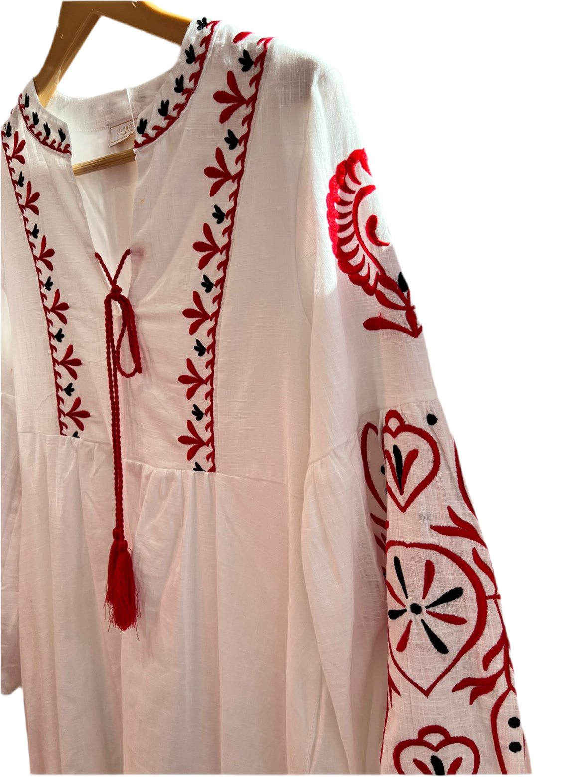 Robe Cala brodée – manches bouffantes