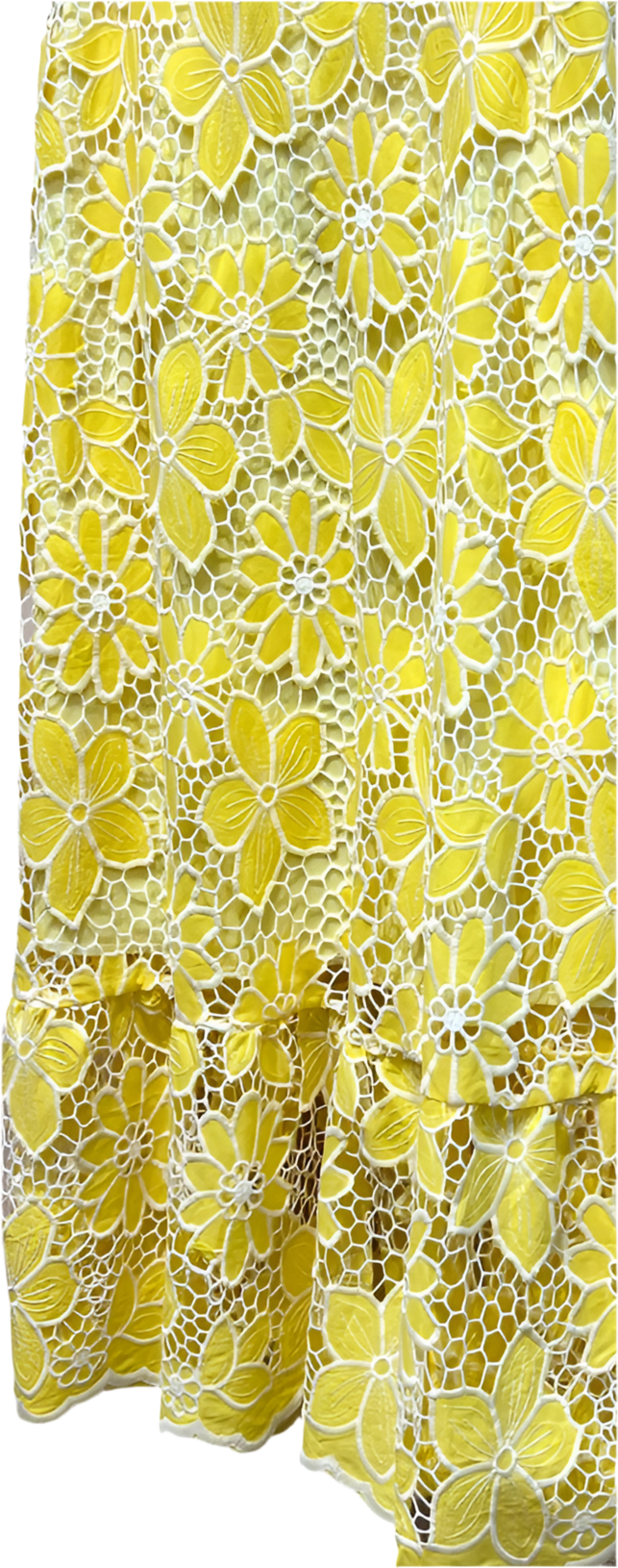 Jupe Rania Brodée – Jaune Soleil