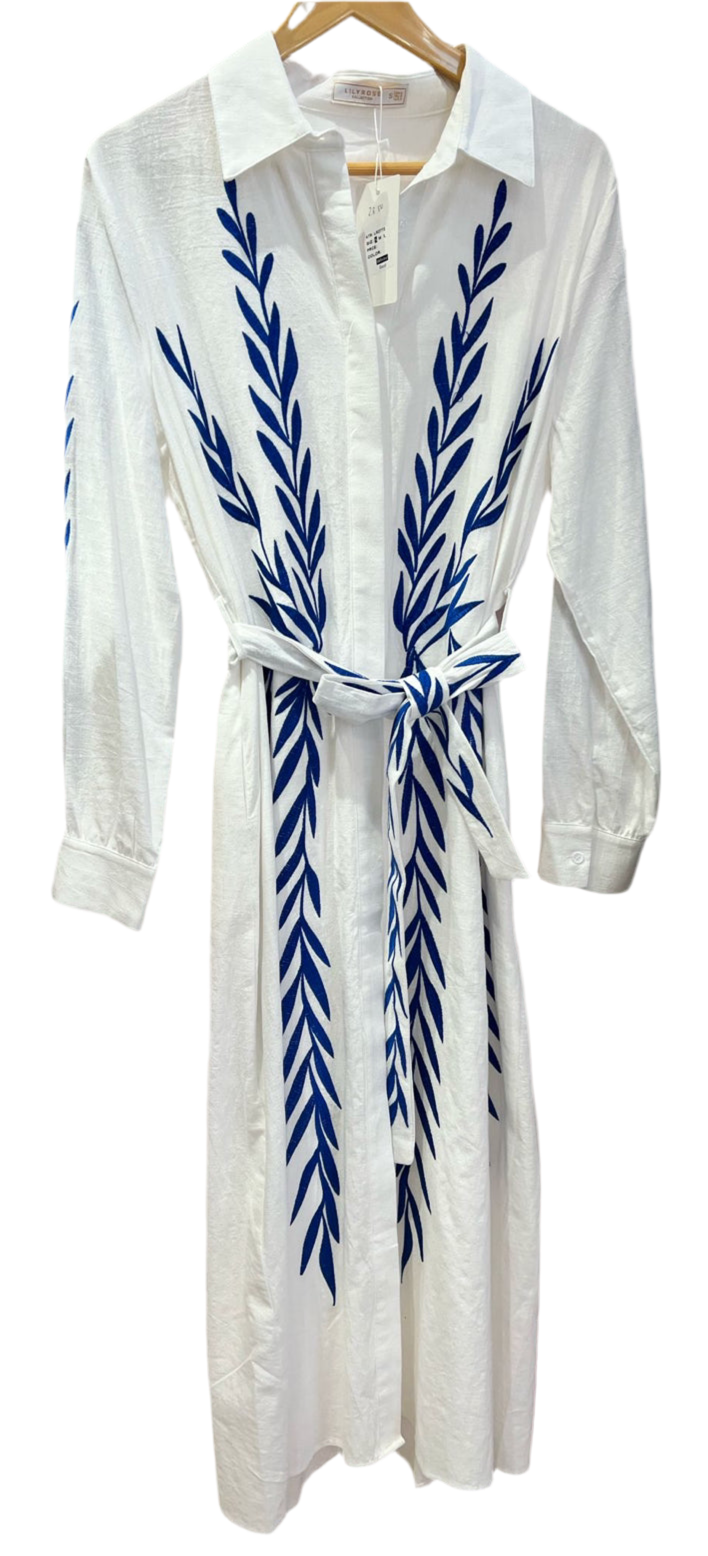 Robe Senna – Élégance Brodée d’Inspiration Méditerranéenne